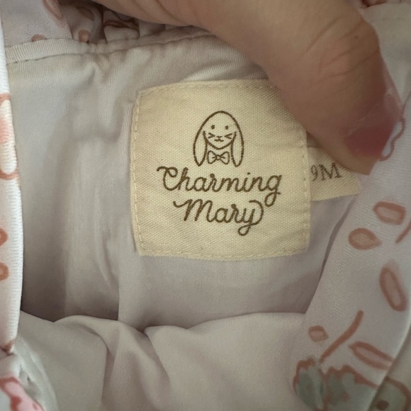 Charming Mary Baby Swimsuit with tie straps and button stride for easy changing - Picture 3 of 4